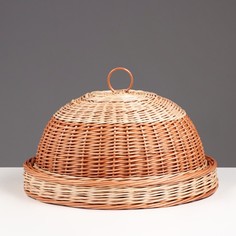 Хлебница круглая с крышкой, D=32 см No Brand