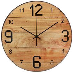 Часы настенные, 30 см, круглые, пластик, стекло, Y6-6077 No Brand