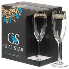 Бокал для шампанского, 170 мл, стекло, 6 шт, Glasstar, Магия 3, GN38_1687_3