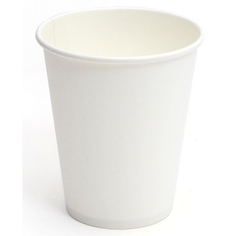Стакан одноразовый бумажный 1-сл. D=90 мм, 300/330 мл, белый 12OZ, 50 шт./уп. No Brand