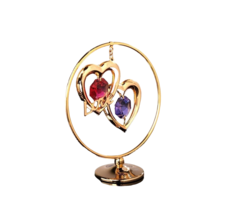 Сувенир «Сердца в кольце», 3?7?8 см, с кристаллами Сваровски VS