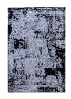 Ковер ВсеКовры craze 80х150 безворсовый темный черный прикроватный коврик на пол