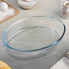 Форма для запекания Borcam, 2 л, овальная, без крышки No Brand