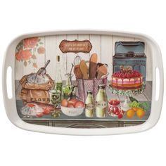 Поднос пластик, 41х28 см, Y4-6973 No Brand