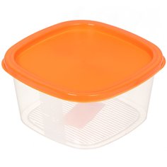 Контейнер пищевой пластик 0.9 л в ассортименте квадратный Мультипласт MPG5972