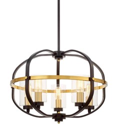 Lumina Deco Подвесная люстра Lumina Deco Monterey LDP 1141-5 BK+MD