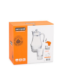 Набор стаканов и кувшин Arcopal Виктория 7 предметов