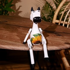 Сувенир Коровка висячие лапки, дерево 30 см No Brand