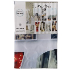 Штора для ванн 180х180 см, полиэстер, Нью-Йорк, STSC1024 Shower Curtain