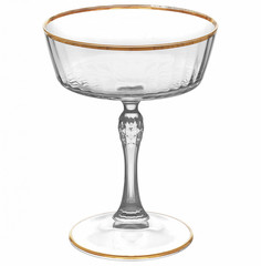 Креманки 275 мл 6 шт Bohemia Design America 20s Золотой ободок, 307663