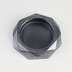 Подсвечник "Грани", 2,3х10 см, графит No Brand