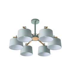 Потолочная люстра ImperiumLoft на штанге Even 6 Olive