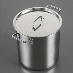 Кастрюля «Общепит», 20 л, d=30 см, h=30 см, капсульное дно, сварной, клёпанные ручки, с те Katun