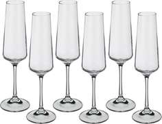 Набор бокалов для шампанского из 6шт. наоми 160мл высота 24см KSG-669-157 Crystalite Bohemia