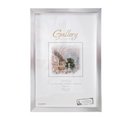 Фоторамка пластик Gallery 20х30 см, 641822-8, серебро (пластиковый экран) No Brand