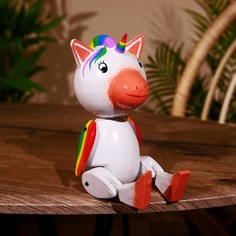 Сувенир Единорожик висячие лапки, дерево 30 см No Brand