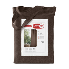Штора классическая LOVEME 770013 165x270 см шоколад