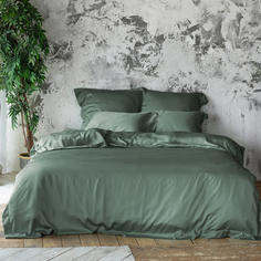 Комплект постельного белья Bellehome Shiny Pine 300 ТС 2 спальное Евро 100% тенсель