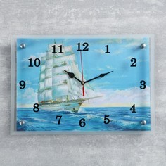 Часы настенные, серия: Море, "Корабль", 25х35 см Сюжет