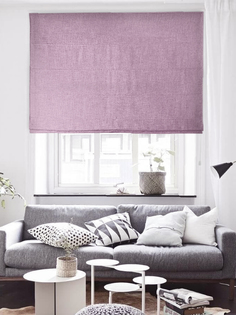 Римская штора Эдит цвет фиолетовый веревочный механизм 55x160 см Эскар