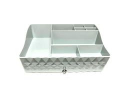 Настольный комод для косметических принадлежностей Storage Box QFY-3132, серый No Brand