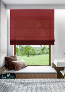 Римская штора Basicos веревочный механизм; вишневый 70x160 см Эскар