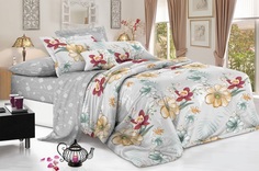 Комплект постельного белья с одеялом SELENA Серафима евро поплин наволочка 70х70