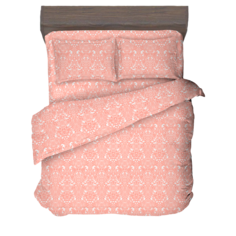 Комплект постельного белья VENTURA LIFE Ранфорс, 1,5 спальный (50х70), Персиковый пейсли