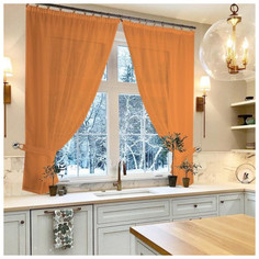 Штора для кухни Nivasan Мира оранжевая 2шт.