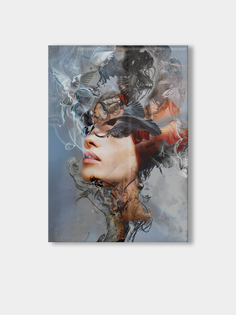 Картина на стекле Moretti постер с дополненной реальностью "Девушка"