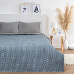Покрывало LoveLife Классика 150x210 см полиэстер серо-белое