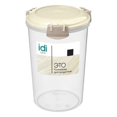 Контейнер пищевой пластик 1.1 л светло-бежевый круглый Modena 221113025/01 No Brand