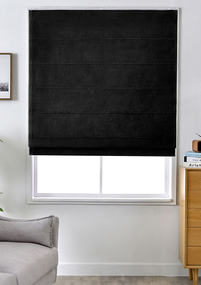 Римская штора "Pudra" цепочный механизм цвет черный 60x160 см Эскар