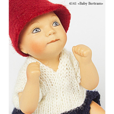 Birgitte Frigast Кукла фарфоровая Birgitte Frigast Baby Bertram, 10 см 10 см