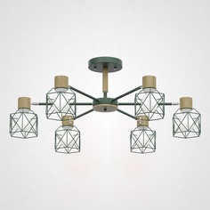 Потолочная люстра ImperiumLoft Corf B3 Green 6 lamps