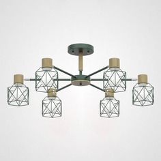 Потолочная люстра ImperiumLoft Corf B3 Green 6 lamps