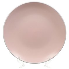 Тарелка обеденная керамика 24 см круглая Scandy Rose Fioretta TDP460 пудровая