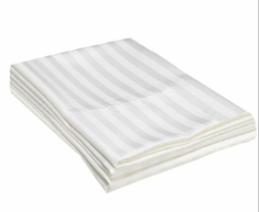 Простынь сатин страйп 1х1 Hotel текстиль белый размером 240*250 5 штук
