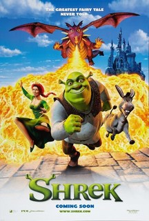 Постер к мультфильму "Шрек" (Shrek) Оригинальный 68,6x101,6 см No Brand