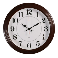 Часы настенные, серия: Классика, "Рубин", 35 см, коричневые China