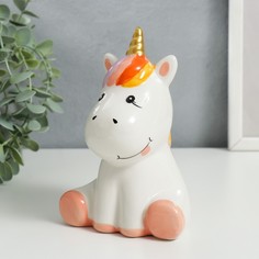 Копилка керамика "Единорожка с язычком" 12х9х14,7 см No Brand