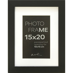 Рамка пластиковая с паспарту Gloria Black 15x20 37319 No Brand