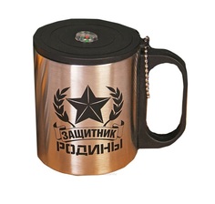 Термокружка с компасом "Защитник родины", 170 мл No Brand