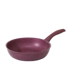 Сковорода Trendy style, d=24 см, с ручкой, антипригарное покрытие, цвет бордовый No Brand