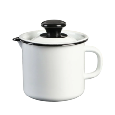 Кружка с носиком, 1 л, с крышкой, без деколи (белая) No Brand
