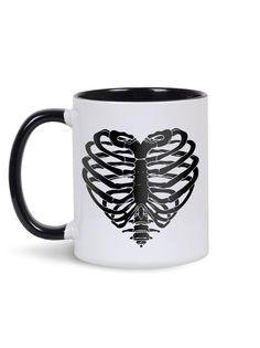 Кружка Каждому Своё Средце, Heart, Skeleton, Сердце 330 мл