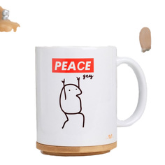 Кружка "Peaceдец", с нанесением Дарим Красиво