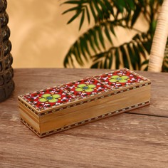 Шкатулка "Инди" дерево 24х8 см No Brand
