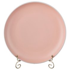 Тарелка обеденная керамика 27 см круглая Pandora Pink 577-118 No Brand