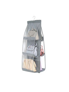 Органайзер для сумок Hanging Purse Organizer ( на 6 сумок ) (Цвет: Серый ) No Brand